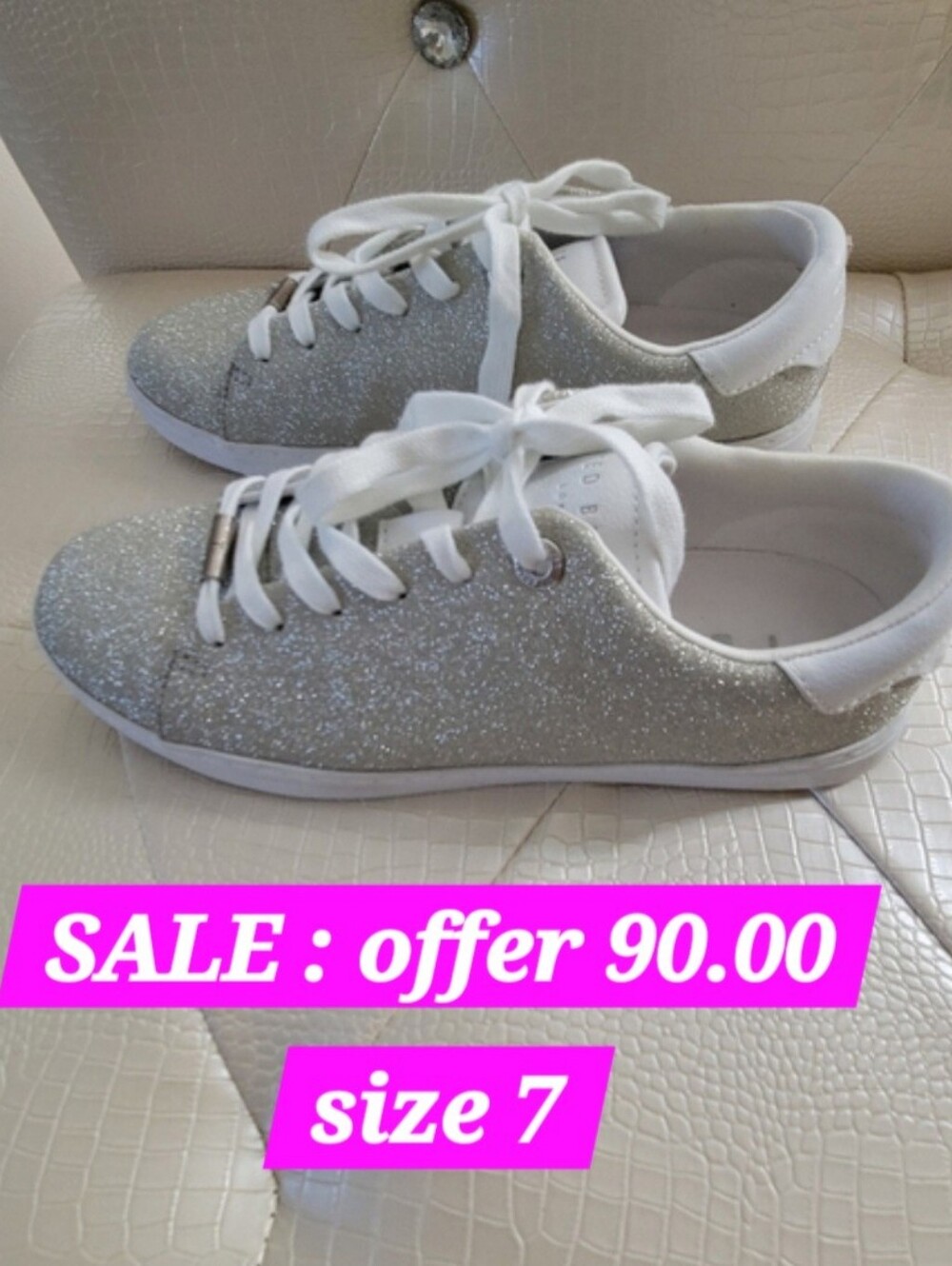 Ted Baker London Feeki shimmer sneakers New